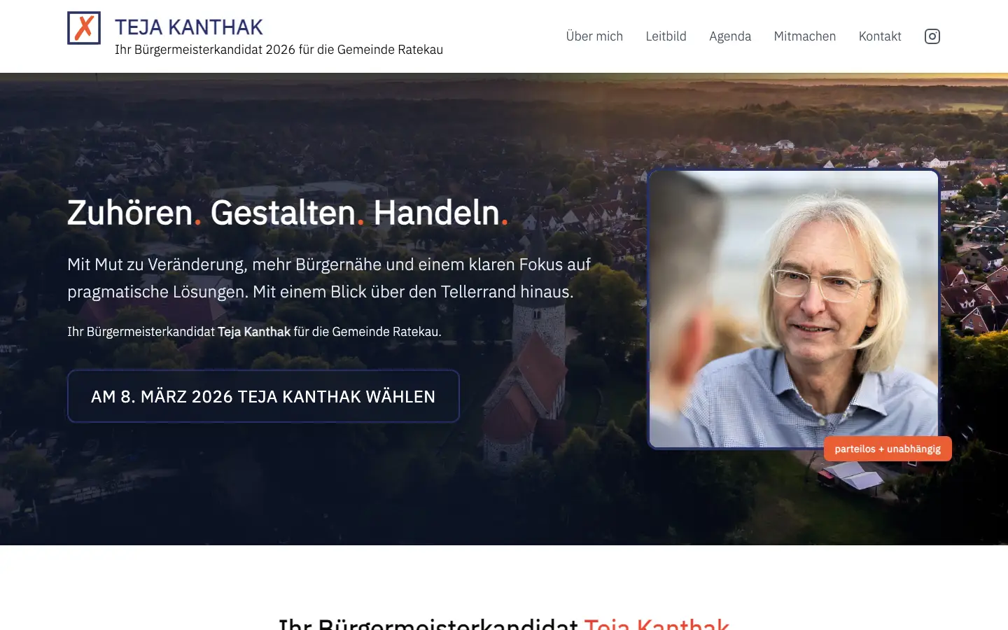 Teja Kanthak Mayoral Campaign Website